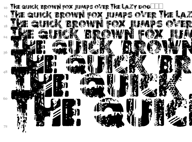 Border Line font waterfall